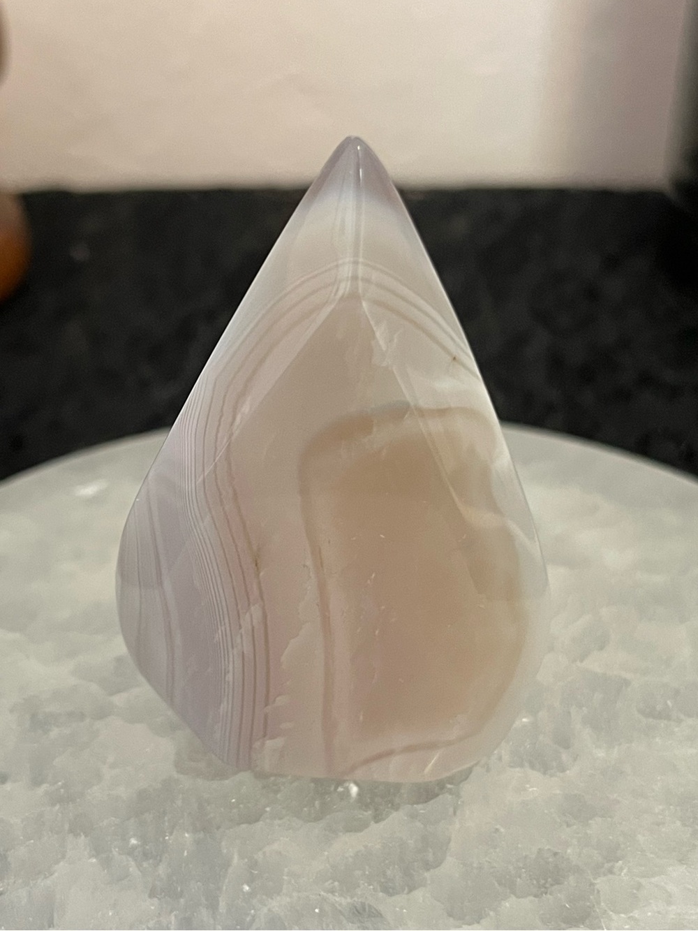 Pink Agate Water drop Decorative Stone